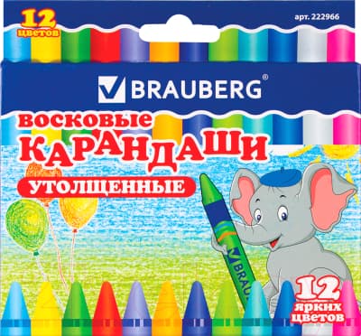 Восковые мелки Brauberg 222966