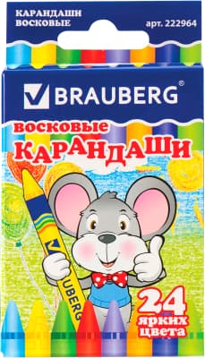 Восковые мелки Brauberg Пифагор / 222964