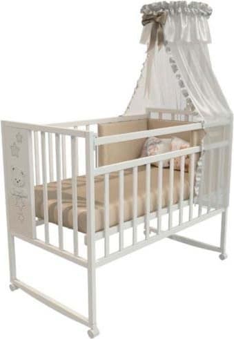 Детская кроватка VDK Magico Mini Loft 3D Star and Bear колесо-качалка