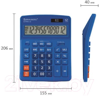 Калькулятор Brauberg Extra-12-BU / 250482 10