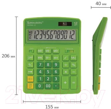 Калькулятор Brauberg Extra-12-DG / 250483 10