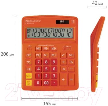 Калькулятор Brauberg Extra-12-RG / 250485 10