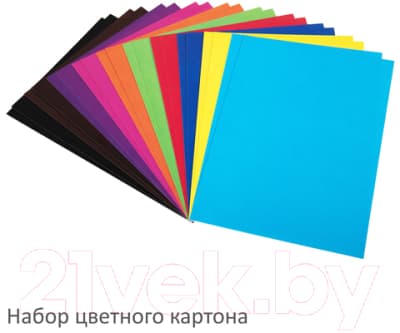 Набор цветной бумаги и картона Brauberg Мелованные / 113567 2