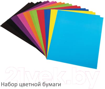 Набор цветной бумаги и картона Brauberg Мелованные / 113567 6