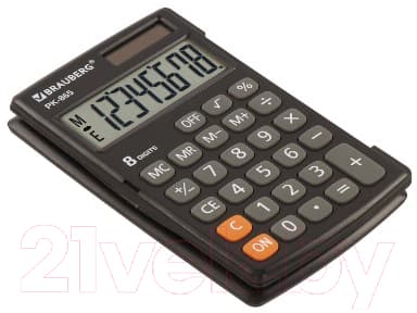 Калькулятор Brauberg PK-865-BK / 250524 4