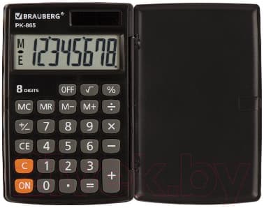 Калькулятор Brauberg PK-865-BK / 250524 6