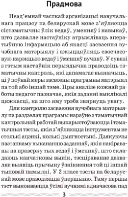 Рабочая тетрадь Аверсэв Беларуская мова. 2 клас. Тэматычны кантроль 2