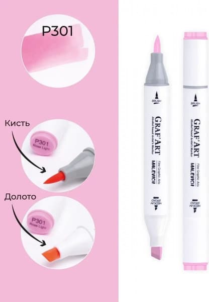 Маркер перманентный Малевичъ GrafArt Brush 190076 2