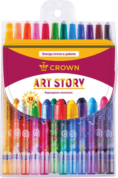Восковые мелки CrowN ArtStory / TP-1200