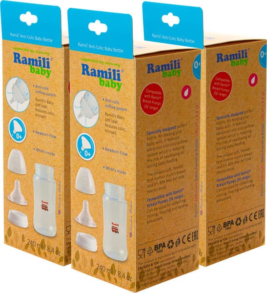 Набор бутылочек для кормления Ramili Baby ML240X3 3