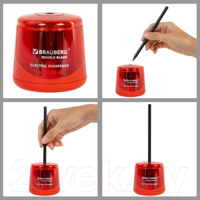 Точилка Brauberg Double Blade Red. Электрическая / 271338 10