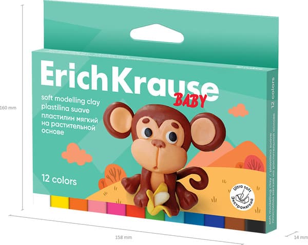 Пластилин Erich Krause Baby с Алоэ Вера / 61322 6