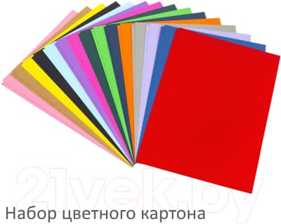 Набор цветной бумаги и картона Brauberg Радуга / 115087 6