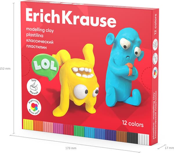 Пластилин Erich Krause Jolly Friends / 61347 7