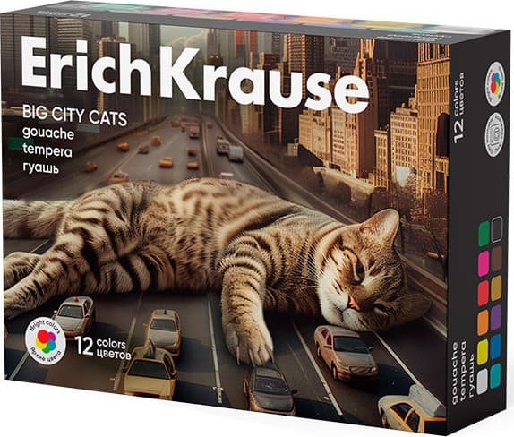 Гуашь Erich Krause Big City Cats / 62982