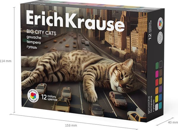 Гуашь Erich Krause Big City Cats / 62982 5
