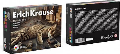 Гуашь Erich Krause Big City Cats / 62982 4