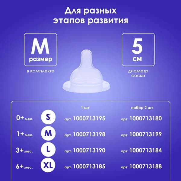 Бутылочка для кормления Kunder Силиконовая соска М / 22233 9