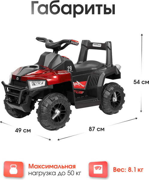 Детский квадроцикл Farfello SR915 8