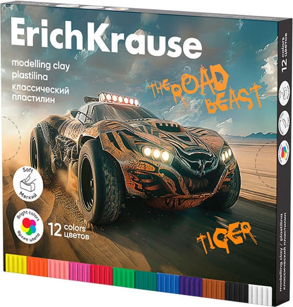 Пластилин Erich Krause Классический. Road Beast / 62977