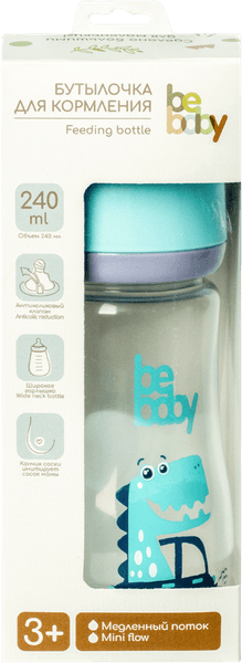 Бутылочка для кормления Be Baby Антиколиковая / R-01B/240