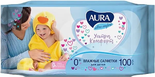 Влажные салфетки детские Aura Ultra Comfort