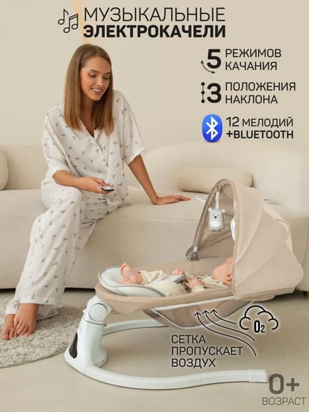 Детский шезлонг Amarobaby Funny Swing / AB24-22FUN/03 2