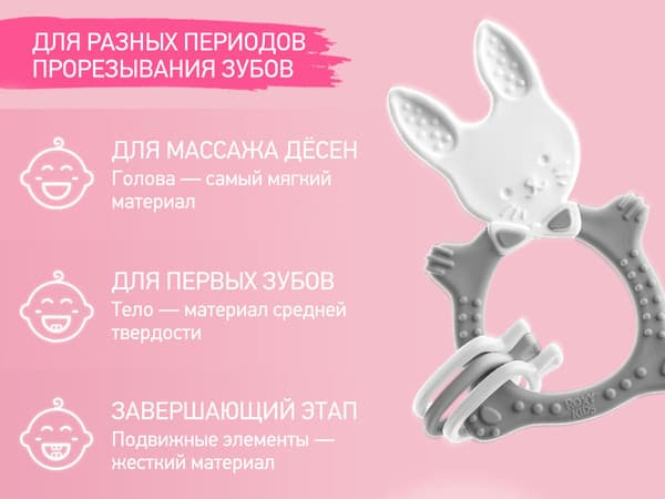 Прорезыватель для зубов ROXY-KIDS Bunny / RBT-001G 6