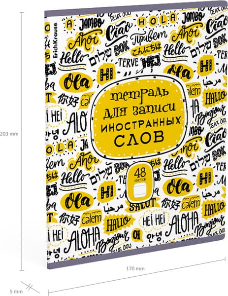 Тетрадь предметная Erich Krause Words. Для записи иностранных слов / 58545 10