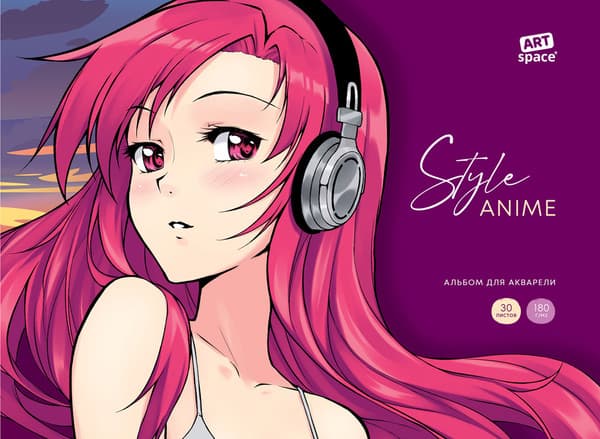 Альбом для рисования ArtSpace Anime Style. Girl / Аа30_53149