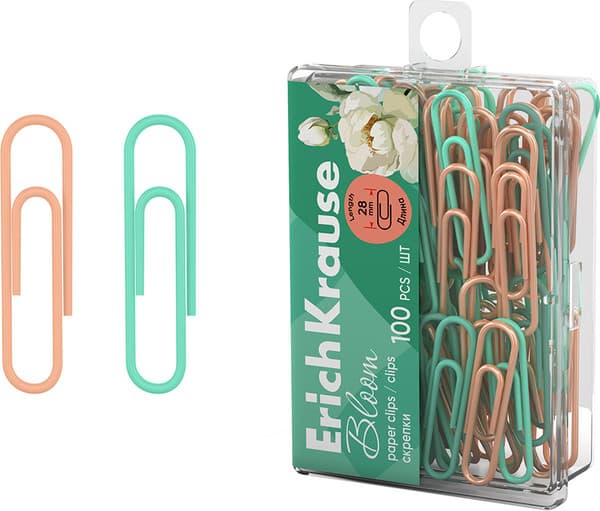 Скрепки Erich Krause Pastel Bloom / 62051
