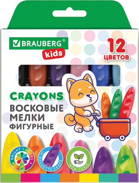Восковые мелки Brauberg Kids. Батоны / 273093