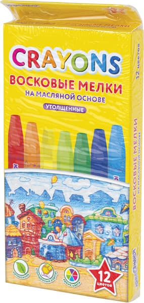 Восковые мелки Юнландия Домики / 273090 8