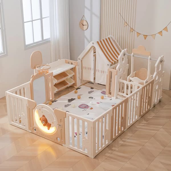 Игровой манеж UNIX Kids DeLuxe House&Storage 150x180 / pplxswhs180wc 2