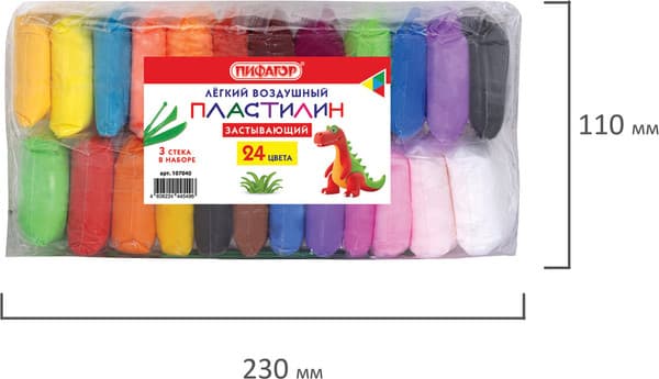 Пластилин Пифагор 107040 6
