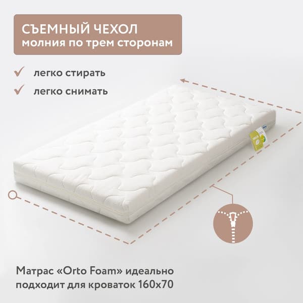 Матрас в кроватку Plitex Orto Foam / ПМ-03/4 10