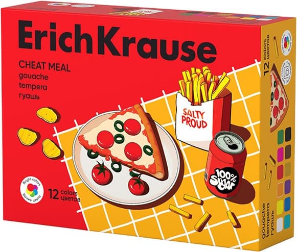 Гуашь Erich Krause Cheat Meal / 65442