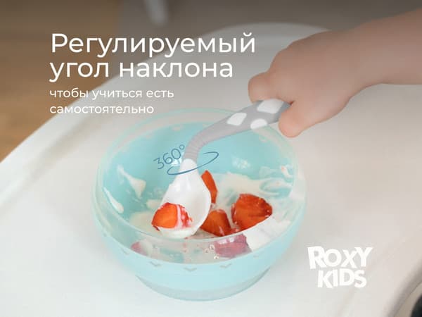 Набор столовых приборов для кормления ROXY-KIDS Ложка и вилка / RFD-002-Gr 3